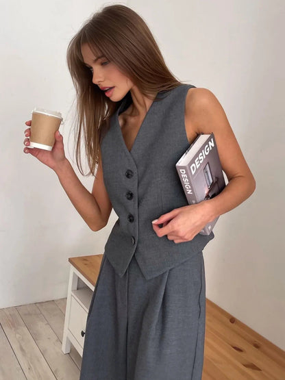 Style Vest & Pants Matching Suit