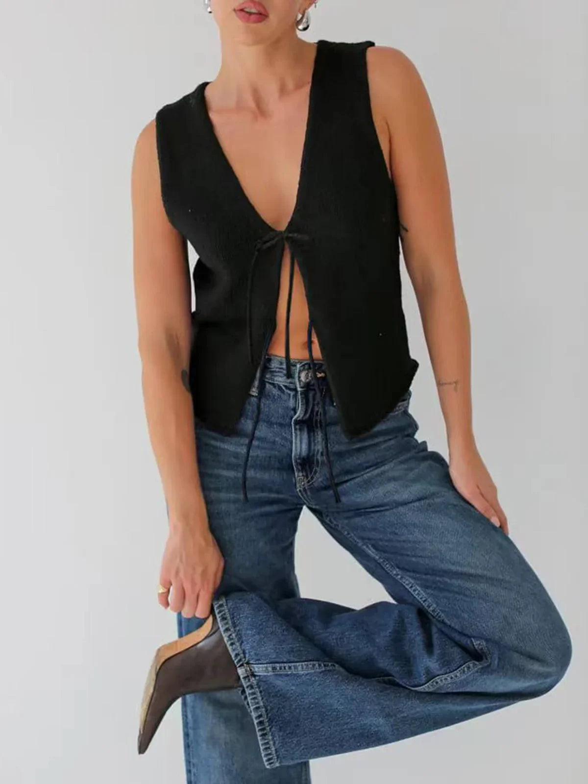 Knotted Sweater Vest