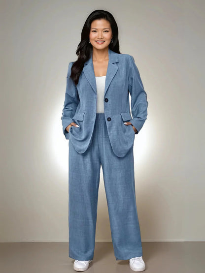 Lapel Suit Jacket and Pants