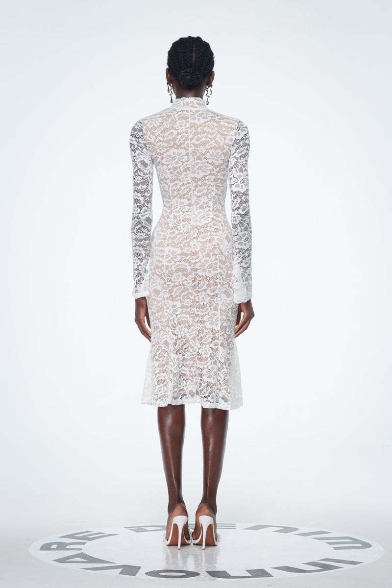 Babatunde Lace Bodycon Midi Dress