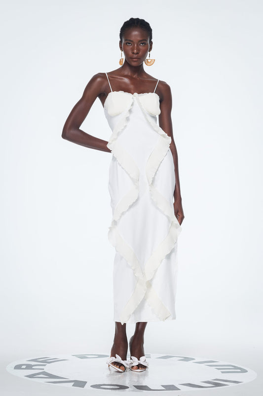 Bachtiar Spaghetti Split Maxi Dress