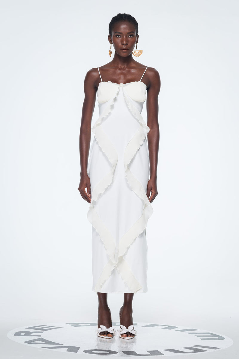 Bachtiar Spaghetti Split Maxi Dress