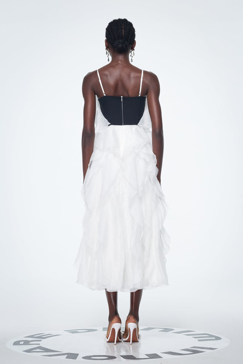 Badri Bow Ruffle Maxi Dress