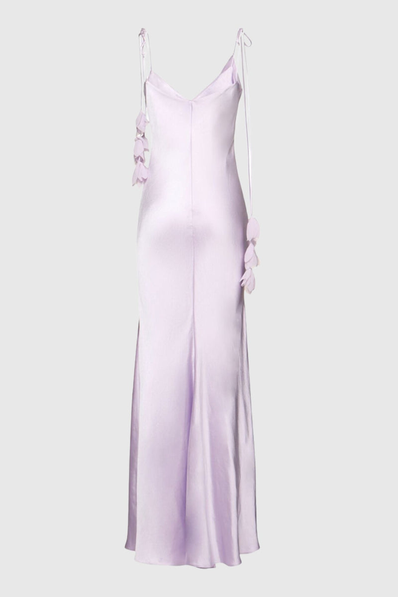 Bahari Ribbon Satin Maxi Dress