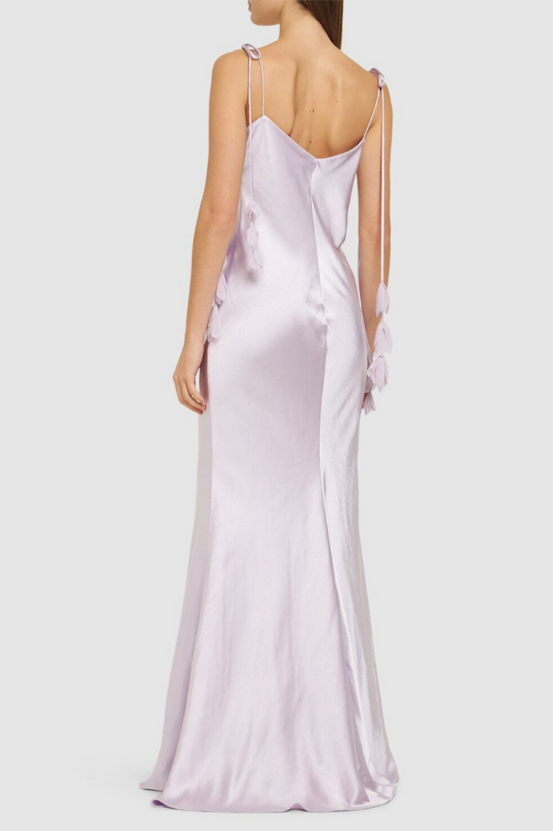 Bahari Ribbon Satin Maxi Dress