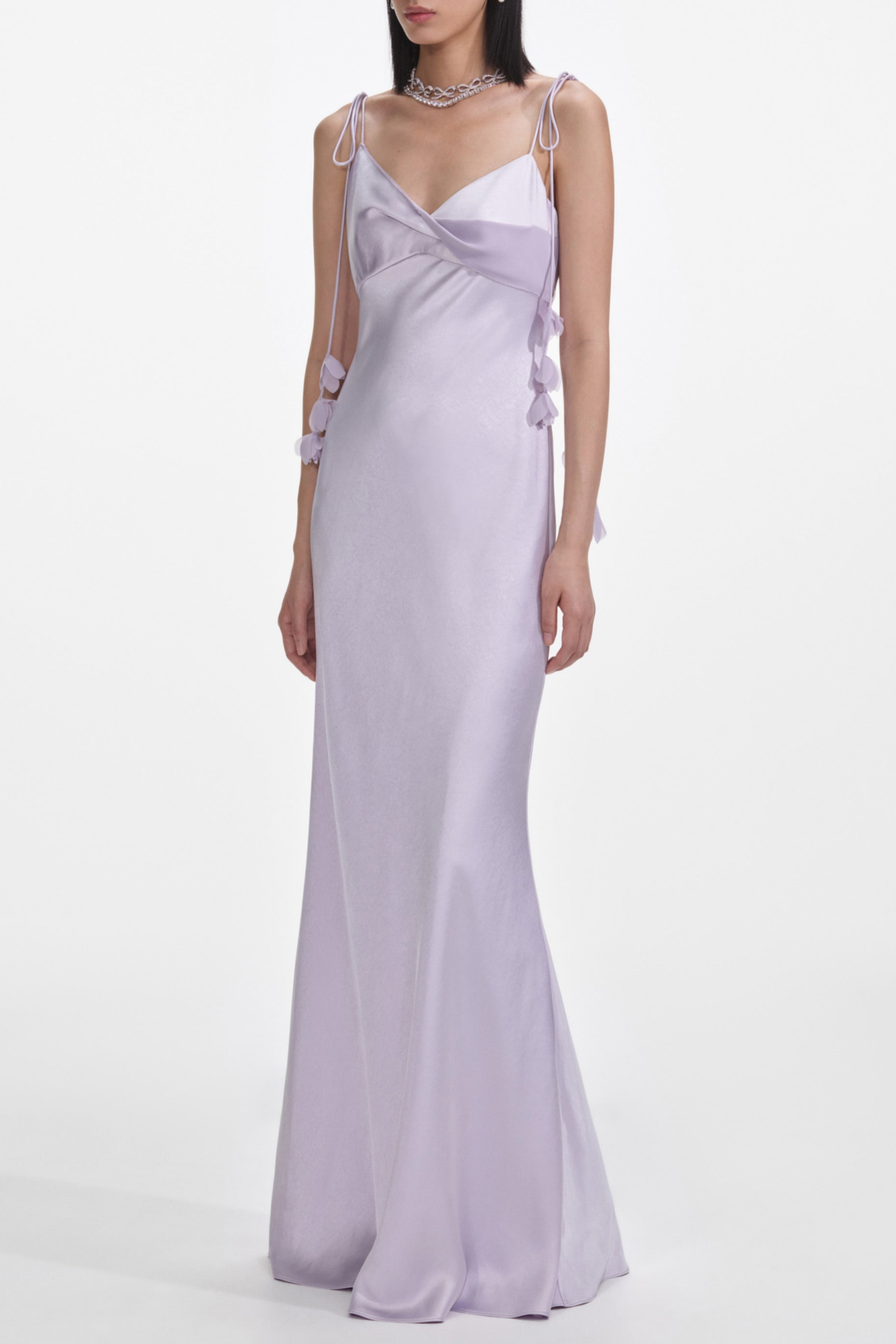 Bahari Ribbon Satin Maxi Dress