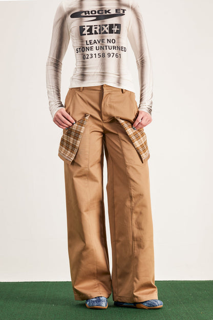 Barakat Plaid Cargo Pants