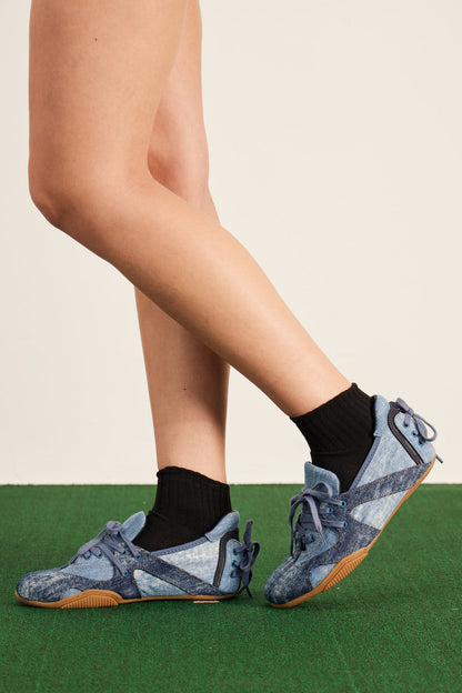 Barouch Bow Denim Flats