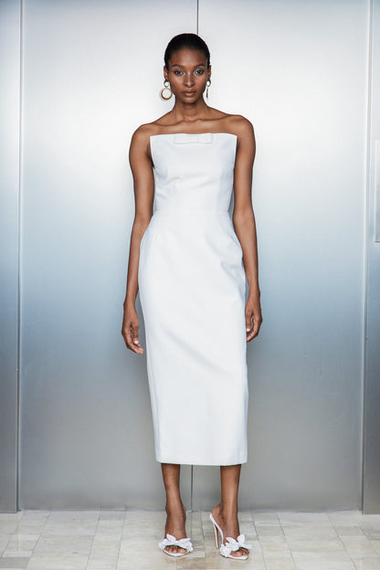 Bastien Strapless Maxi Dress in White