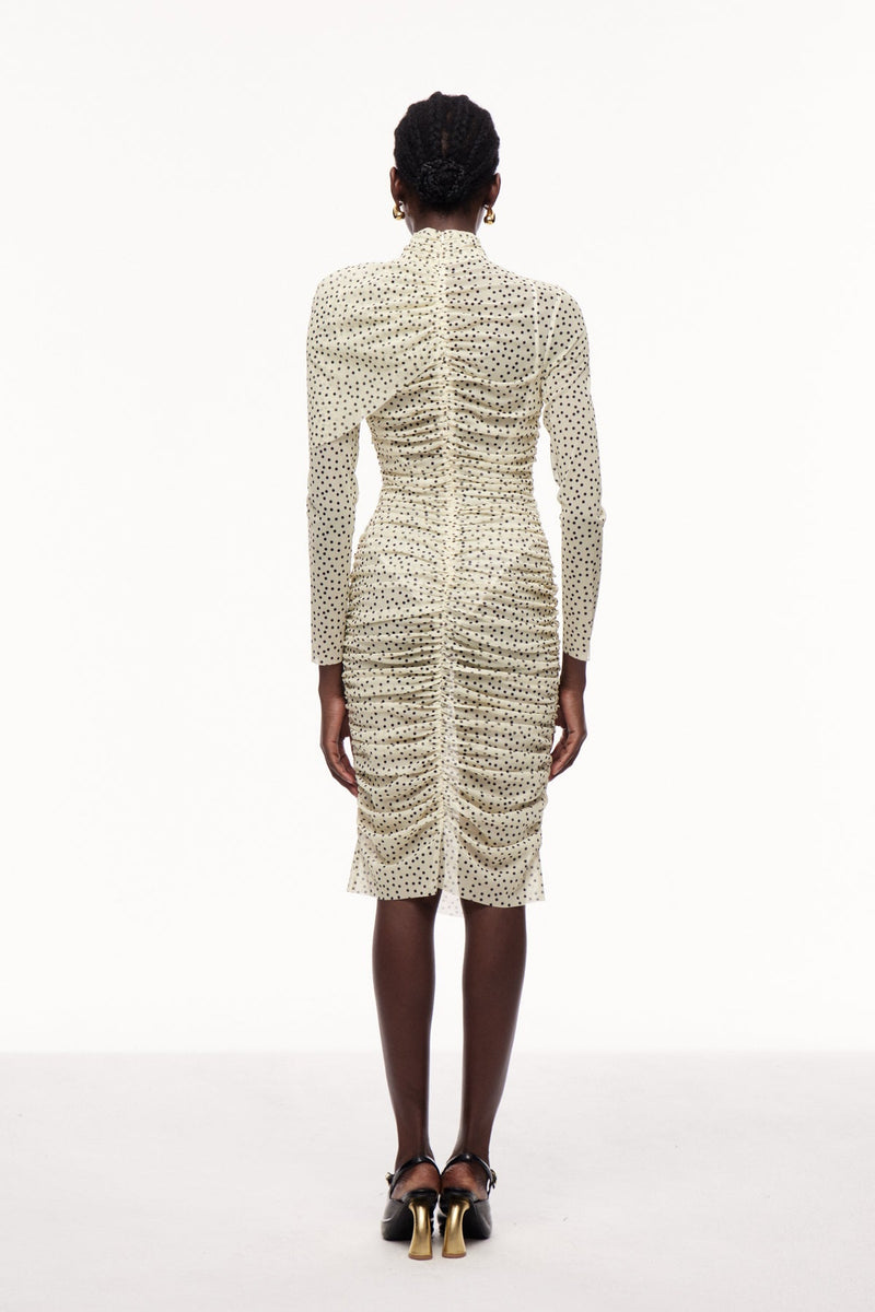 Bau Asymmetric Ruch Shawl Midi Dress