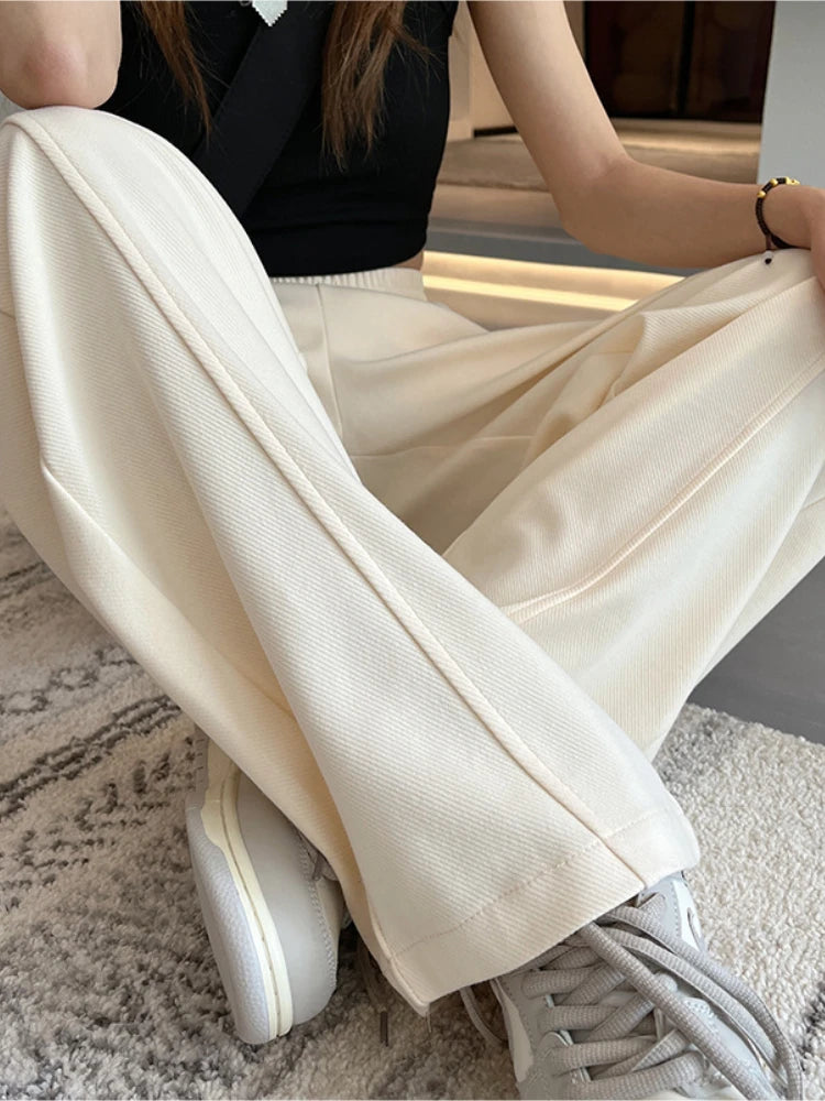 Korean Autumn High Waist Wide Leg Sweatpants