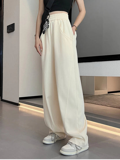 Korean Autumn High Waist Wide Leg Sweatpants