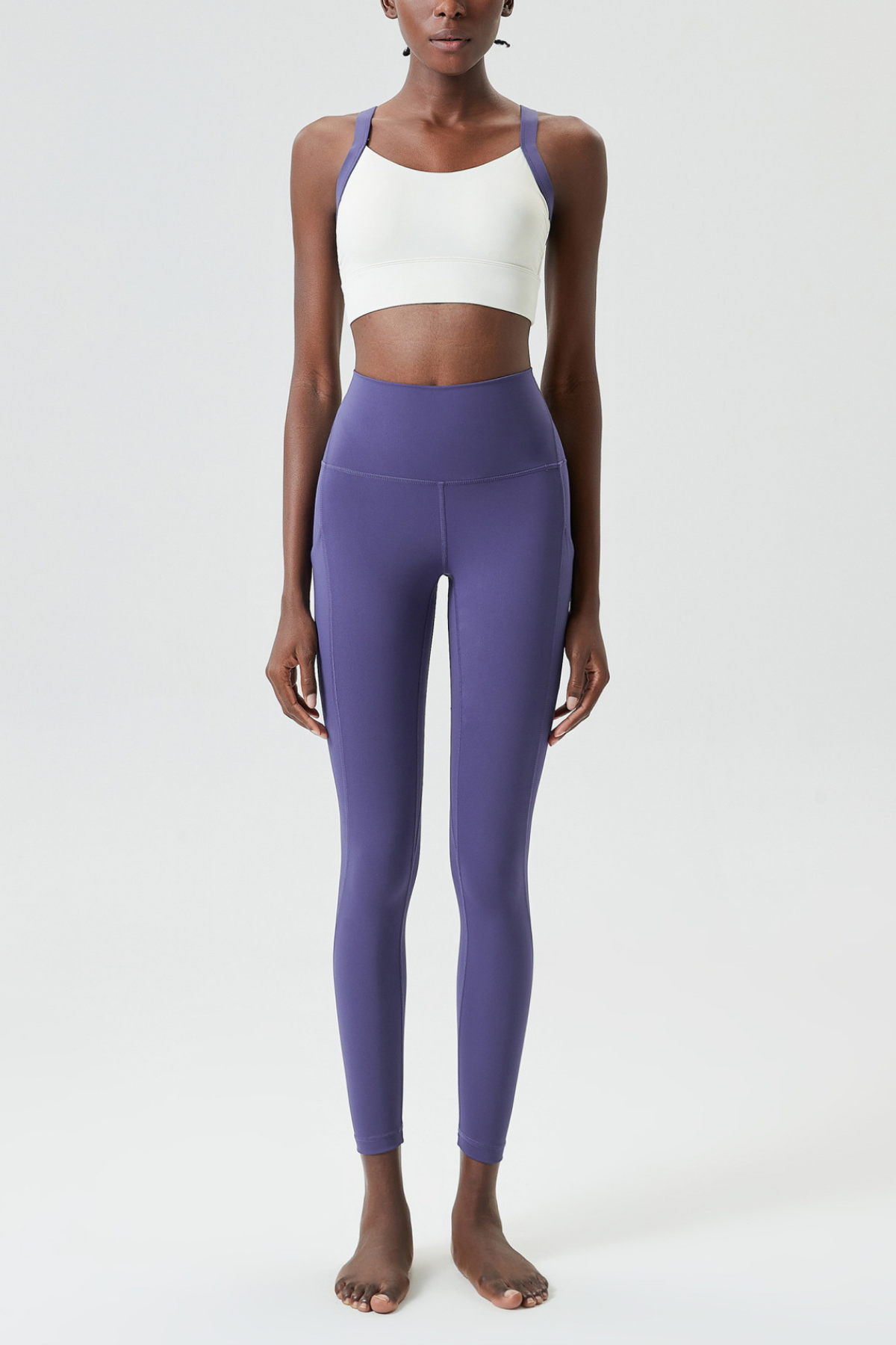 Belay Spaghetti Deconstruct Bodycon Pants Set in Slight Purple