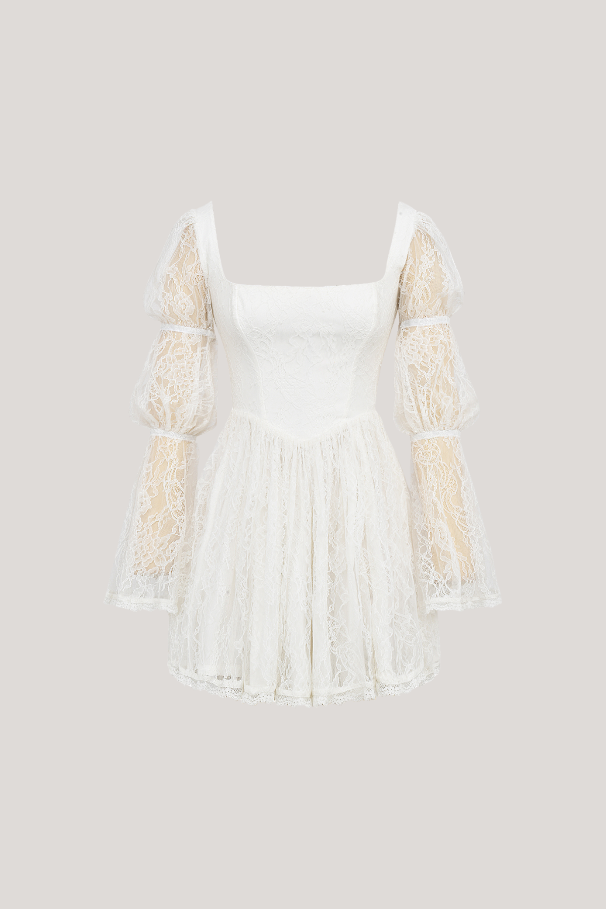 Bethania Lace Ruch Mini Dress
