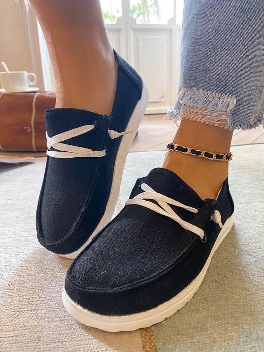 Boat Shoes Sneakers Sip on Flat Shoes - En Bloom