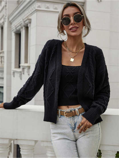 | Rachaels Knit Cardigan Set - Black