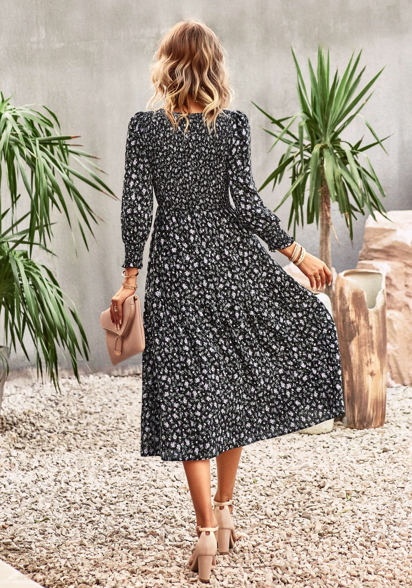 Trading Places Midi Dress - Black