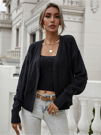 | Rachaels Knit Cardigan Set - Black