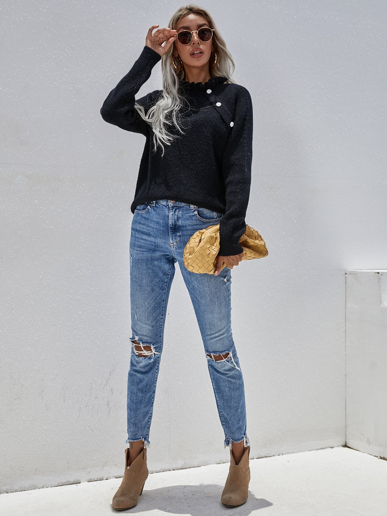 Doll | Makedo Black Knit Sweater