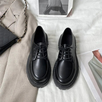 Patent Leather Slip on Platform British Tassel Work Spring Flats Loafers