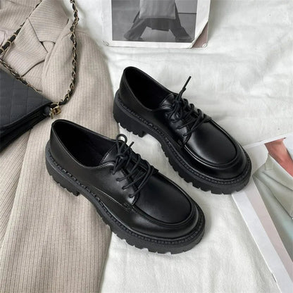 Patent Leather Slip on Platform British Tassel Work Spring Flats Loafers