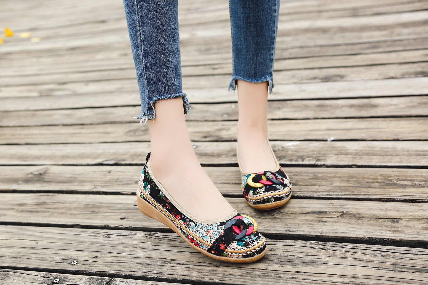 Ring and Trap Head Canvas Sip on Flats - Cactus Rose