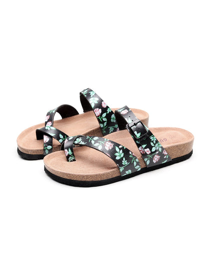 Maibulun | Buckle-accent Toe Loop Footbed Sandal