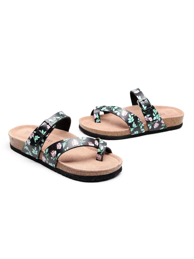 Maibulun | Buckle-accent Toe Loop Footbed Sandal