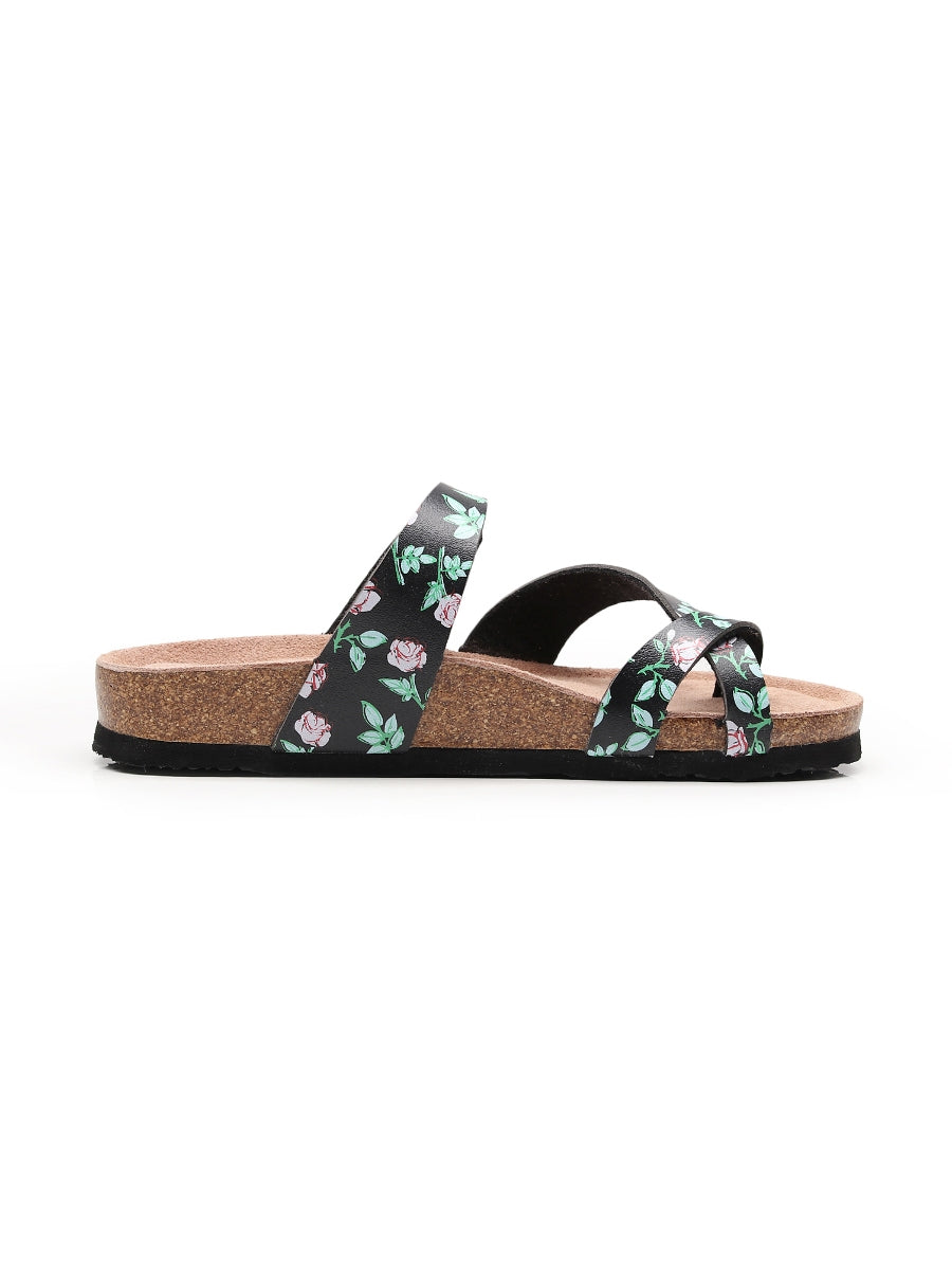 Maibulun | Buckle-accent Toe Loop Footbed Sandal