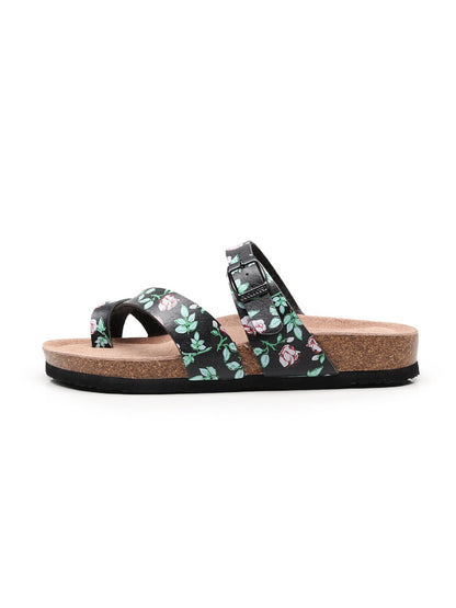Maibulun | Buckle-accent Toe Loop Footbed Sandal