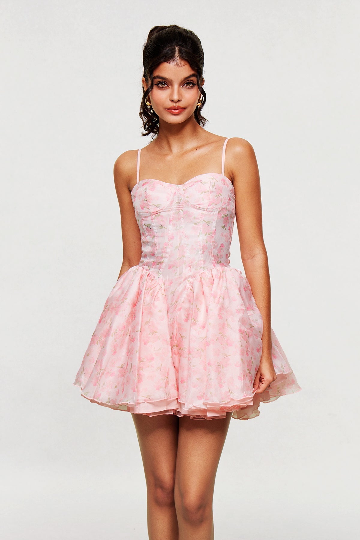 Blanch Corset Ruffle Mini Dress