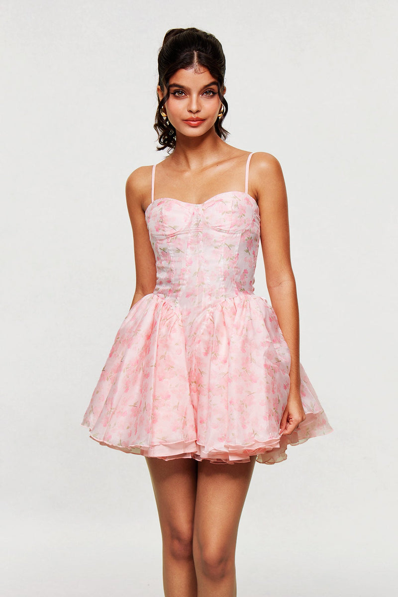 Blanch Corset Ruffle Mini Dress