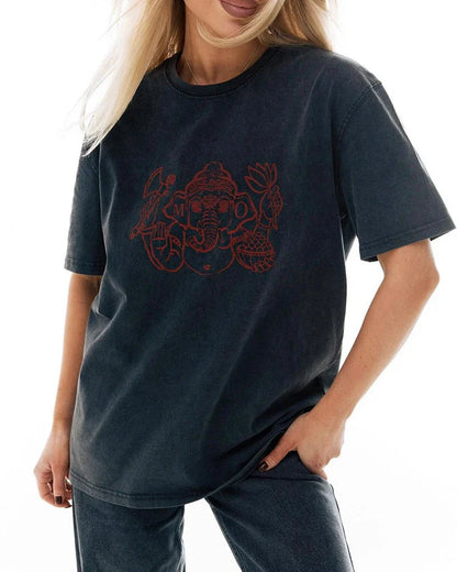 Acid Wash Print T-shirt