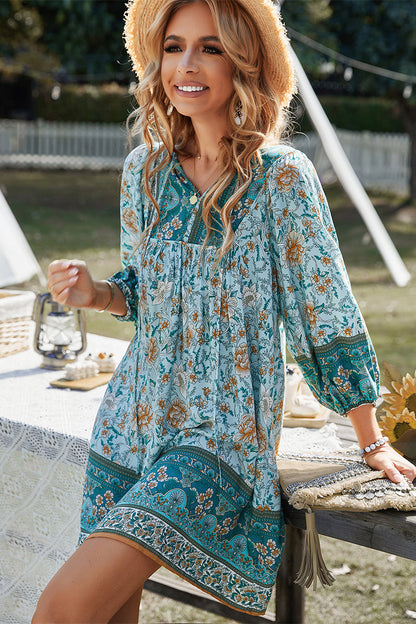 Aurina Dress - Turquoise