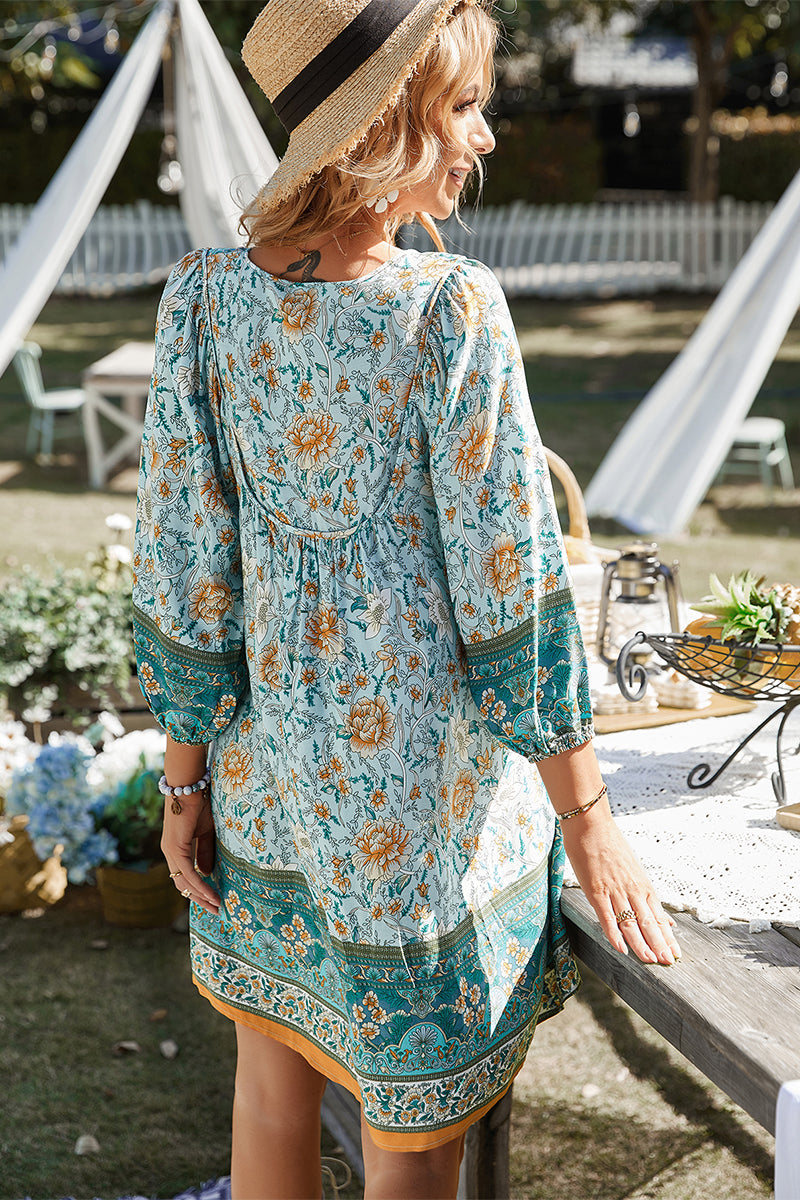 Aurina Dress - Turquoise