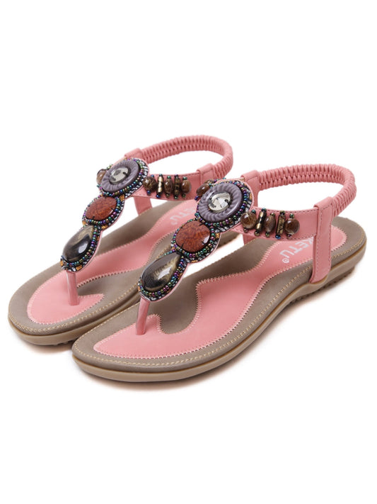 Siketu | Blush Marble Beaded Sandal