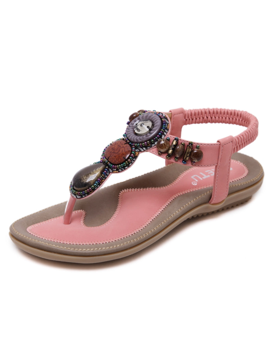 Siketu | Blush Marble Beaded Sandal