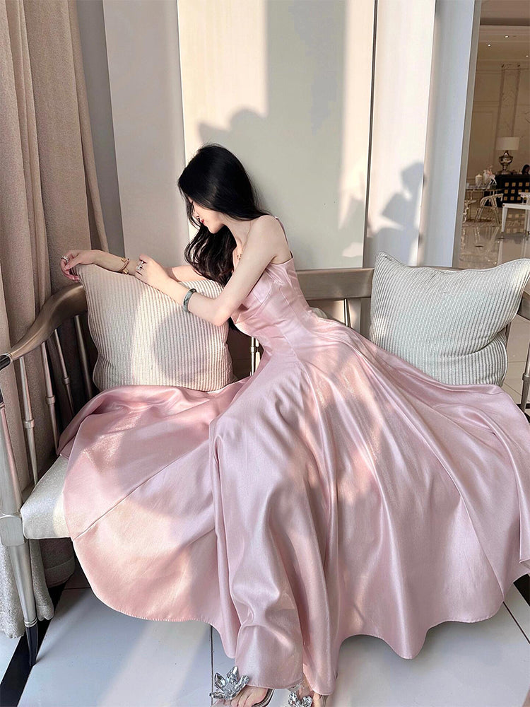 Blush Pink Maxi Dress _ High-class Birthday & Formal Look