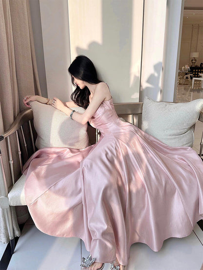 Blush Pink Maxi Dress _ High-class Birthday & Formal Look