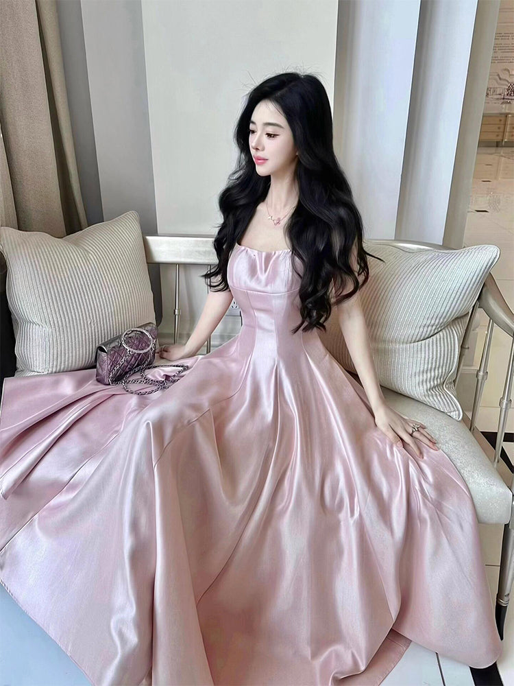 Blush Pink Maxi Dress _ High-class Birthday & Formal Look