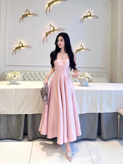 Blush Pink Maxi Dress _ High-class Birthday & Formal Look