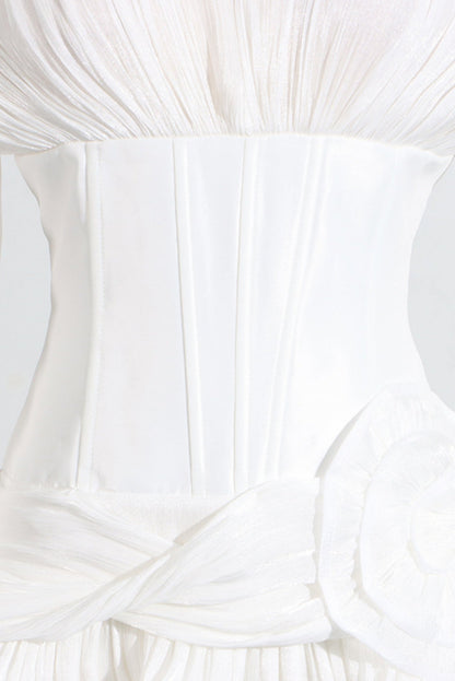 Blysse Applique Pleat Corset Mini Dress