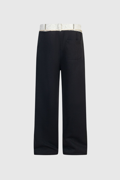 Boann Fringe Pants in Black