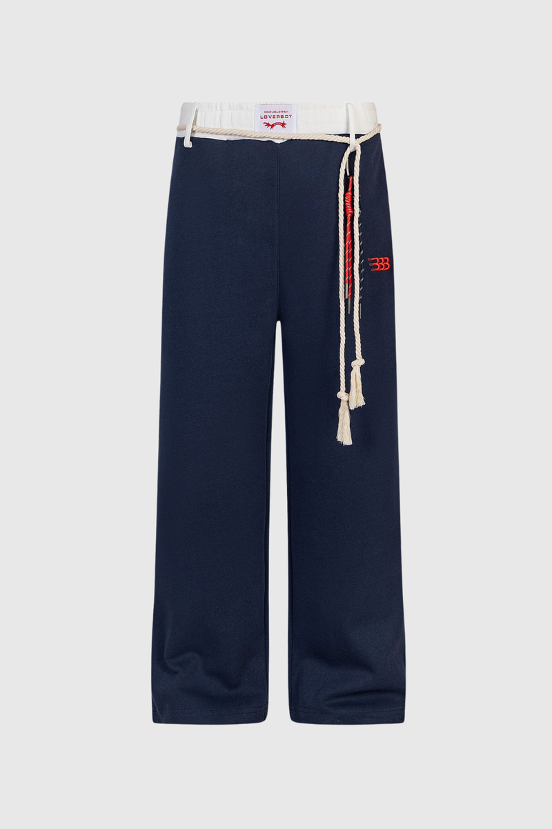 Boann Fringe Pants in Blue