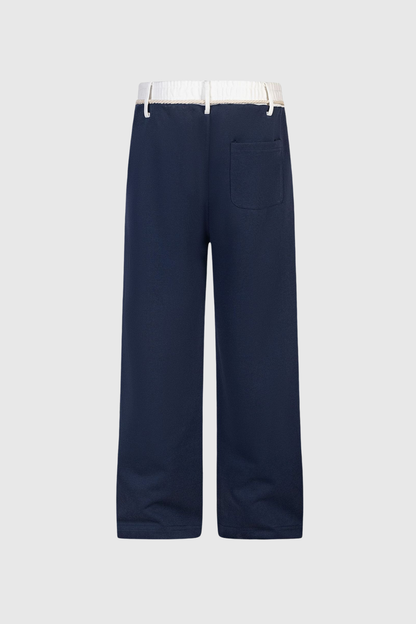 Boann Fringe Pants in Blue