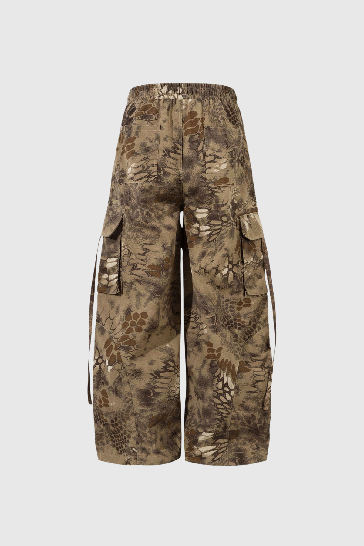 Boaventura Python Pattern Cargo Pants in Brown