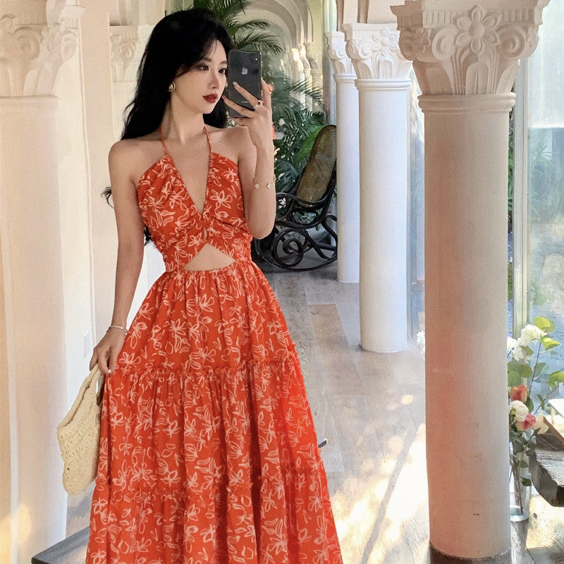 Halter Maxi Dress _ Exotic Vacation Look