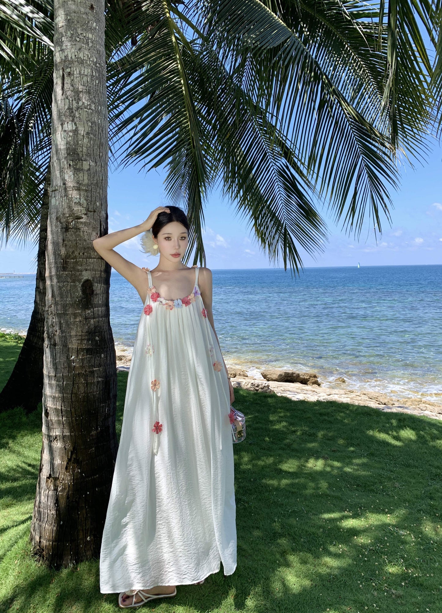 Maxi Dress _ Ethereal Loose-fit Beach Getaway Outfit