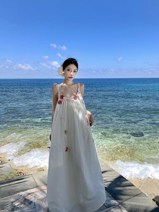 Maxi Dress _ Ethereal Loose-fit Beach Getaway Outfit