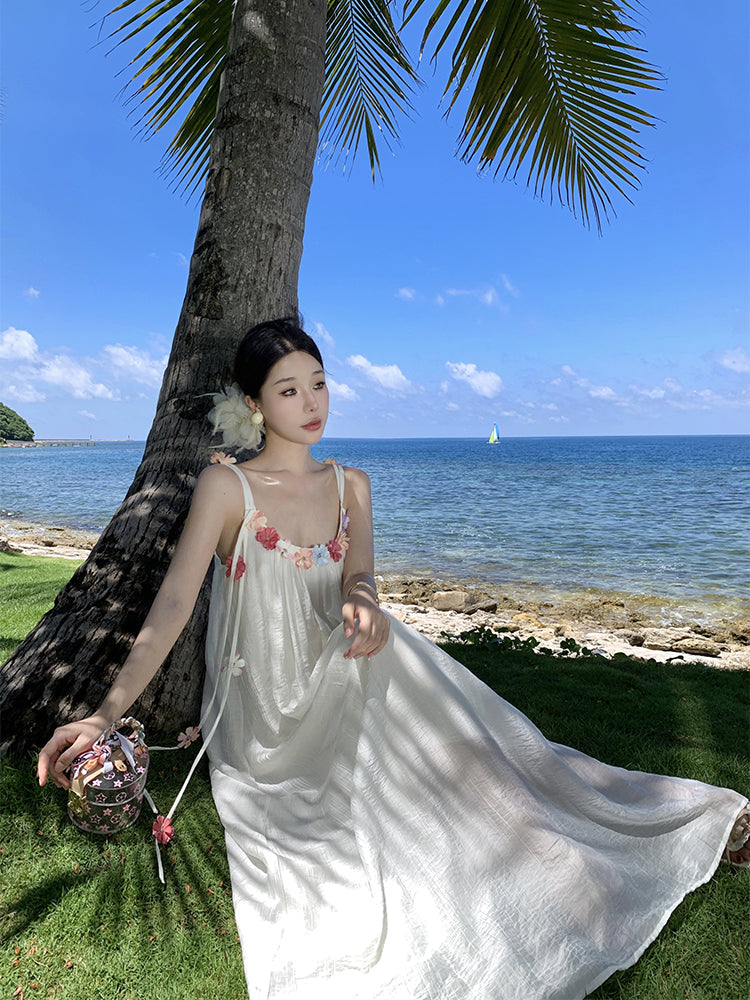 Maxi Dress _ Ethereal Loose-fit Beach Getaway Outfit